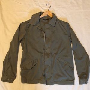 Theory sz small military style green shirt jacket